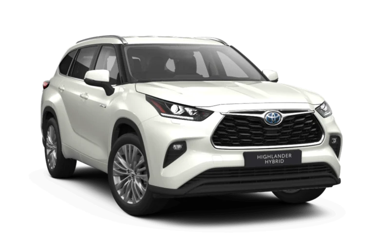 Toyota Highlander in der Farbe Novaweiß Perleffekt - verfügbar im Autohaus Goos