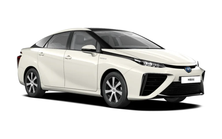 Toyota Mirai Brennstoffzelle in der Farbe Titaniumweiß Metallic - verfügbar im Autohaus Goos